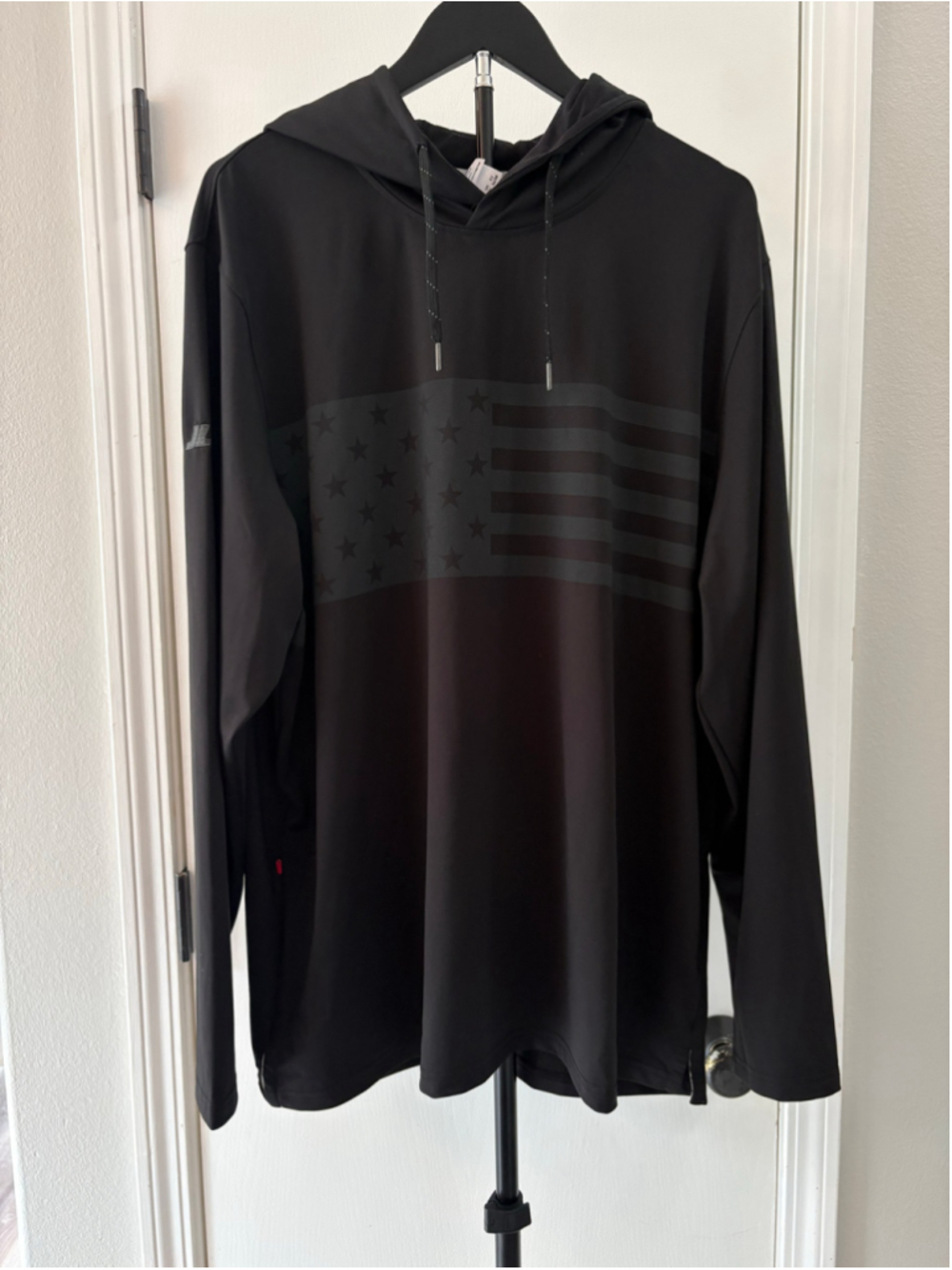 NWT Puma Golf Volition Star Stripe Hoodie Men's Large L Black American Flag